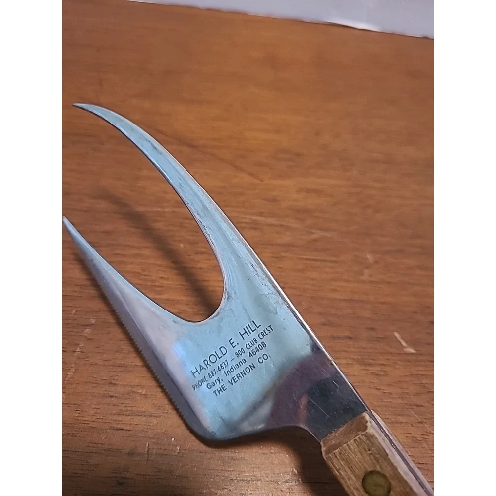 Vintage VERNCO‎ JAPAN Wood Handled Knife THE VERNON COMPANY NEWTON IOWA